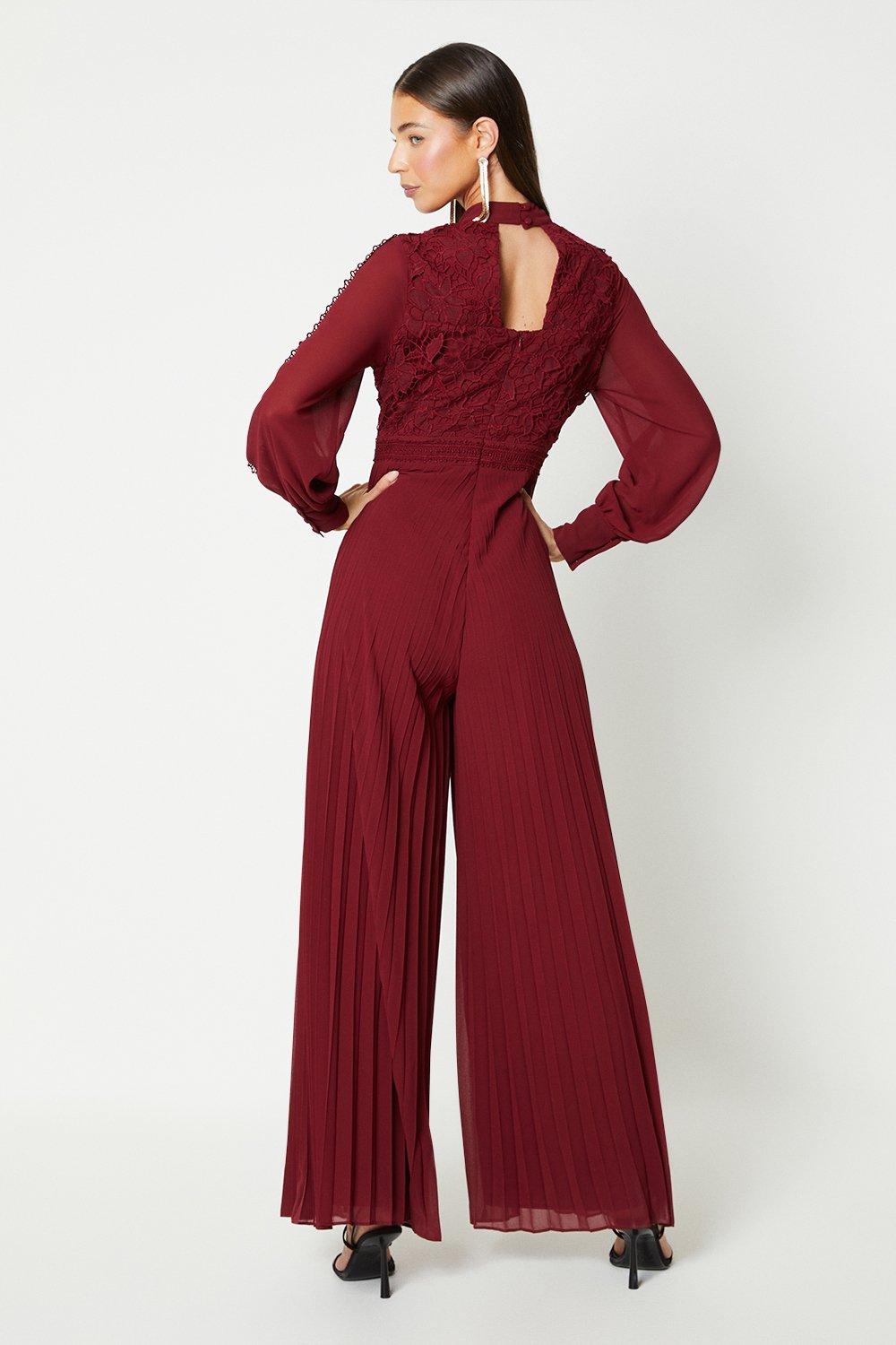 Dark best sale red jumpsuit